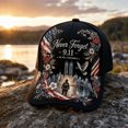 thumbnail image 4 of Never Forget 9/11 Patriotic Cap We Will Remember Twin Towers Floral USA Flag Embroidered Adjustable Baseball Hat for Men Women, 4 of 5
