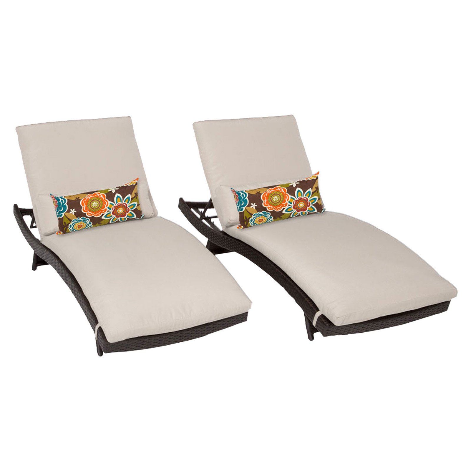 TK Classics Bali Adjustable Outdoor Chaise Lounge - Set of 2 Chairs and Cushion Covers - image 2 of 2
