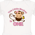 thumbnail image 4 of Inktastic Little Monkey Girl 1st Birthday Girls Long Sleeve Baby Bodysuit, 4 of 5