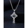 thumbnail image 3 of CACA LADY Cross Necklace for Men I Love You Necklace 100 Languages Projection Necklace 925 Sterling Silver Celtic Cross Pendant Necklace Jewelry Ideal Gifts for Men Bfriend Women Christmas Birthday, 3 of 6
