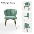 thumbnail image 3 of Velvet Wingback Accent Chair Upholstered Makeup Vanity Chair Bedroom Living Room Sage, 3 of 11