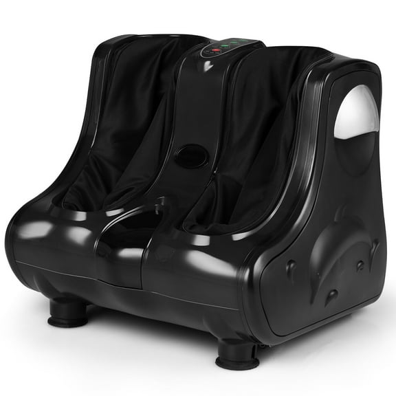 Gymax Foot & Calf Massager w/ Heat Vibration Deep Kneading Shiatsu Foot Massage Machine