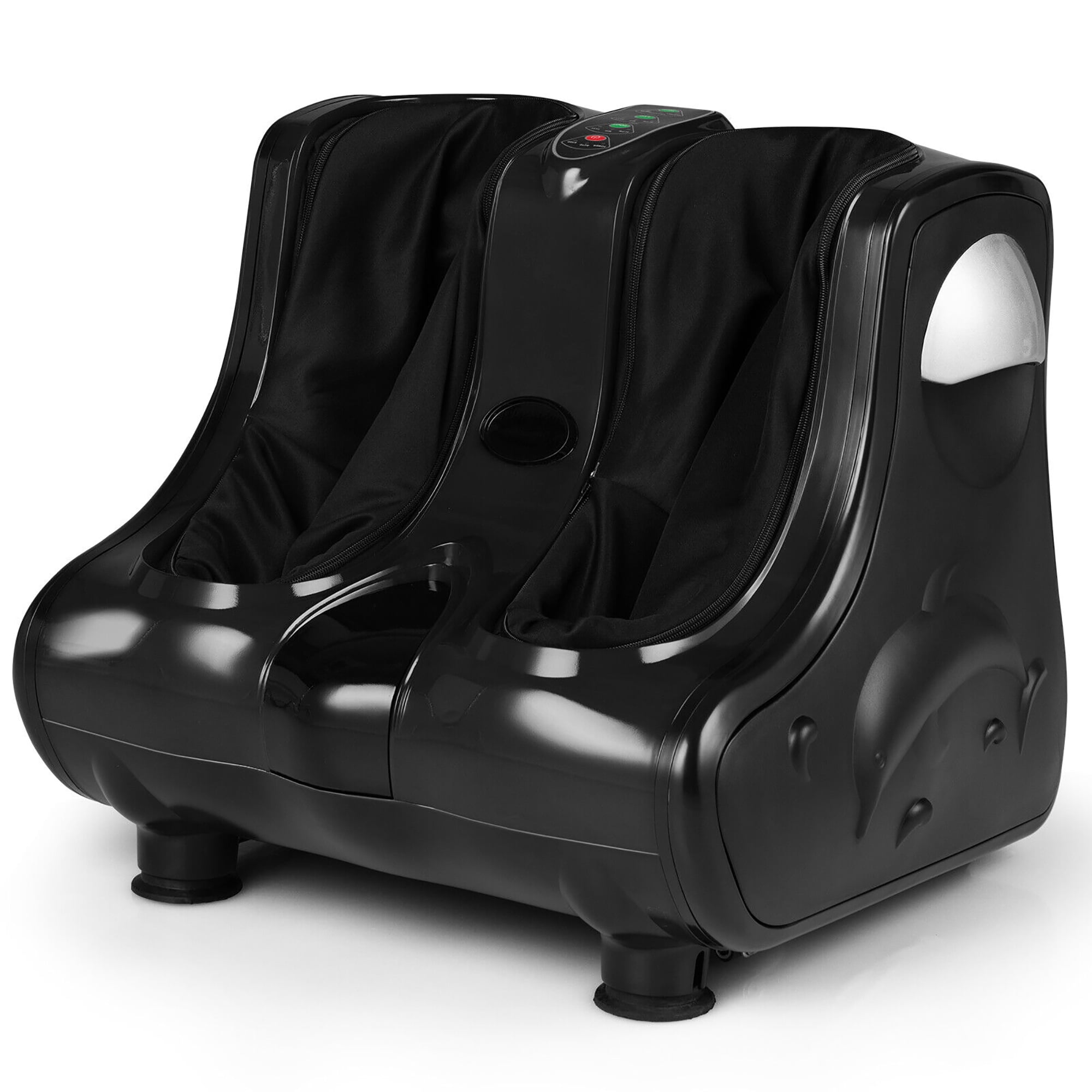 Gymax Foot & Calf Massager w/ Heat Vibration Deep Kneading Shiatsu Foot Massage Machine