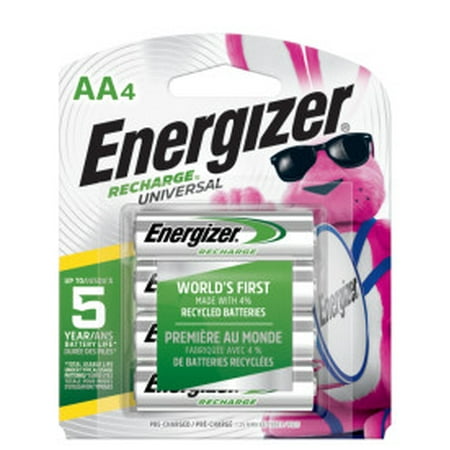 Energizer Aa Nickel Metal - Energizer Recharge Power Plus Rechargeable AA Batteries, 4 Pack