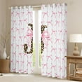 thumbnail image 2 of Castle Fairy Boys Girls Letter Monogrammed J Black Out Curtains,Kawaii Pink Bow Curtains Pack of 2 (42x63 Each),Animal Leopard Print Bedroom Curtains,Breathable Home Decor, 2 of 6