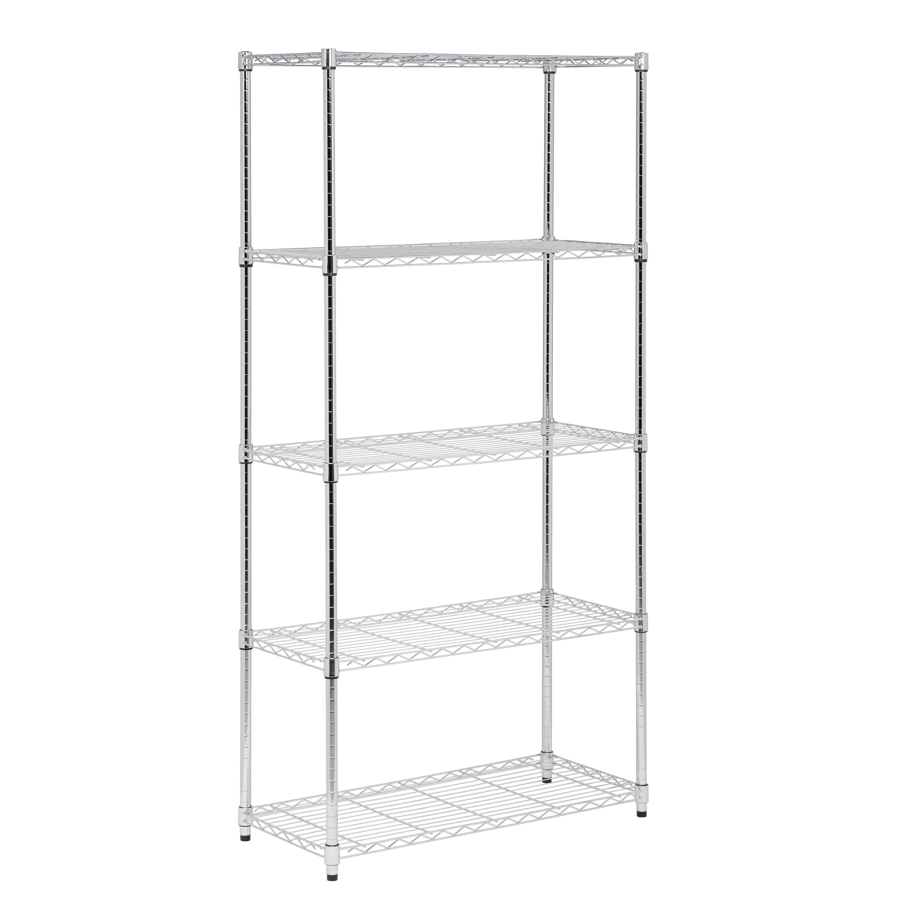 HoneyCanDo 5Tier HeavyDuty Adjustable Shelving Unit With 350lb