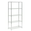 Honey-Can-Do 5-Tier Heavy-Duty Adjustable Shelving Unit With 350-lb Shelf Capacity, Chrome,Shelves & Shelf Units Chrome,Steel