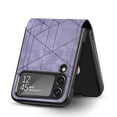 thumbnail image 2 of TECH CIRCLE Case for Samsung Galaxy Z Flip 4 Stylish Leather Pattern Anti-Scratch Non-Slip Support Wireless Charging Shockproof Case For Samsung Galaxy Z Flip 4,Purple, 2 of 8