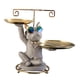 thumbnail image 2 of Estatua de con bandeja, organizador de escritorio, figura de perro de resina artística con bandeja, bandeja de escultura para comedor, Beige, 2 of 9