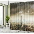 thumbnail image 5 of Ambesonne Eiffel Tower Shower Curtain, Paris Skyline City, 69"Wx84"L, Brown Beige, 5 of 5