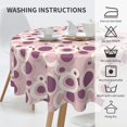 thumbnail image 5 of Round Tablecloth 60 Inch, Retro Geometric Circles Tablecloths Round Durable Table Cloth Farmhouse Table Cover for Dining, Parties, Camping, 5 of 8