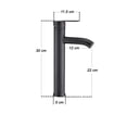 thumbnail image 2 of Llave Monomando Baño Lavabo Acero Inóx. Alfa 201 Negro Mate De 30 cm, 2 of 4