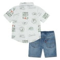 thumbnail image 2 of Levi's Toddler Boys Western Logo Print Shirt & Denim Short Set, Sizes 2T-4T, 2 of 4