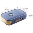 thumbnail image 2 of Jinsinto Drawer Type Egg Storage Box Refrigerated Storage Box Cool Storage Box Dumpling Box Household Egg Holder Food Storage Egg Box Blue 32X21cm, 2 of 5