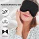 thumbnail image 4 of Paquete de 2 mascarillas nocturnas (negras), antifaz de seda ultrasuave para dormir, antifaz para dormir, antiluz con correa elástica ajustable, 4 of 4
