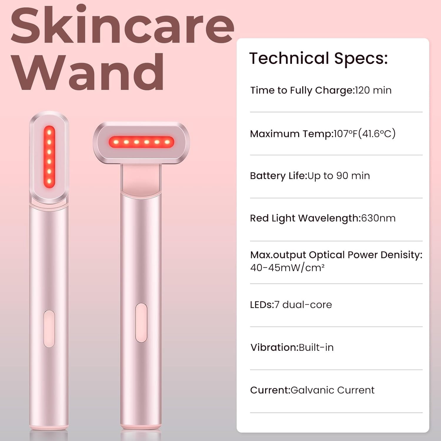 ABCISI Red Light Therapy for Face, 7 in 1 LED Light Therapy Wand for Face and Neck, Microcurrent Facial Device for Anti-Aging, Face & Eye Massager Skincare (7 Colors led Light)