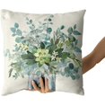 thumbnail image 4 of Spring Leaf Pillow Covers 18×18 Inch Set of 2 Eucalyptus Leaf Watercolor Flowers Decorative Indoor Throw Pillow Covers Cushion Cover for Home Decor Bedroom Living Room Couch Sofa Bed, 4 of 6