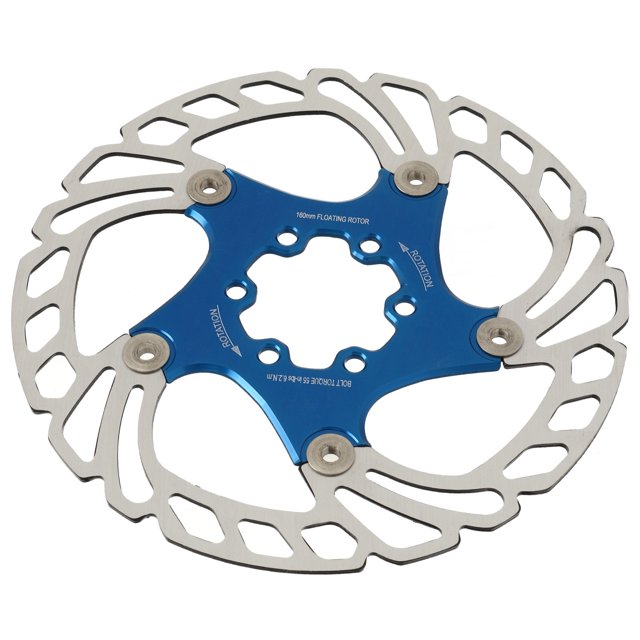 Conception Creuse de Rotor de Frein à Disque Flottant de Vélo de Montagne Bleu pour la Dissipation Thermique