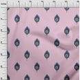 thumbnail image 2 of oneOone Cotton Silk Fabric Peacock Feather Ikat Print Fabric BTY 42 Inch Wide, 2 of 4