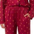 thumbnail image 4 of Harry Potter Women's Gryffindor Allover Lion Design Classic Pajamas Button-Up Top and Pants Lounge Sleep Set, 4 of 7
