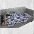 thumbnail image 6 of Aster Soft Flannel Fleece Blanket, Michaelmas Daisy Pattern with Blossoming Flowers Nature Growth Composition, Cozy Plush for Indoor and Outdoor Use, 70" x 90", Grey Navy Blue Violet, by Ambesonne, 6 of 6