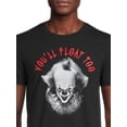 thumbnail image 4 of IT Men's & Big Men's Halloween Pennywise We All Float Stephen King Welcome To Derry Graphic Tee Shirt, Sizes S-3XL, 4 of 5