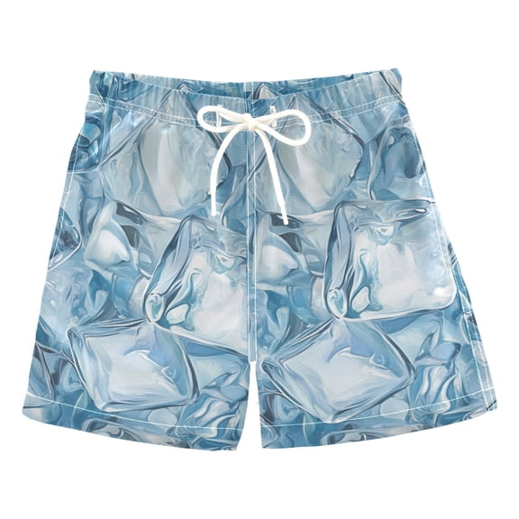 Hand Drawn Ice Cubes Summer Boys' Swim Trunks Board Shorts Beach Pants Bathing Bottoms 2T