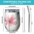 thumbnail image 5 of 12oz Stemless Wine Tumblers Watercolor Floral Pattern Vacuum Insulated Stainless Steel Travel Tumbler Cups Mug with Lid and Straw for Champaign,Cocktail,Beer with Cleaning Brush, 5 of 5