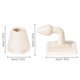 thumbnail image 5 of Injueey Tope de puerta de silicona ABS, adhesivo sin perforaciones, soportes de puerta ocultos, tope de puerta autoadhesivo, protectores de pared, tope Decoración del hogar Blanco Injueey HA001129-01, 5 of 6