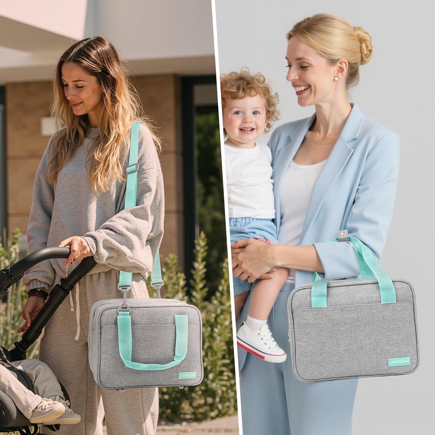 Wearable Breast Pump Bag with Insulated Cooler Compartment, Travel Carrying Case Compatible with Momcozy, Elvie and Medela Breast Pump Series, Includes Ice Pack & Waterproof Mat for Breastfeeding Acc