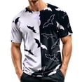 thumbnail image 2 of Mens Halloween Costume Halloween Tshirts Round Neck Short Sleeve Pumpkin Ghost Funny Graphic Print Halloween Tees, 2 of 5