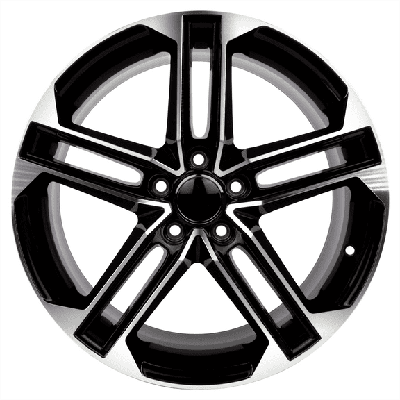 Audi Mercedes Styled Wheels 18x8 Black Machine Face 4pcs..