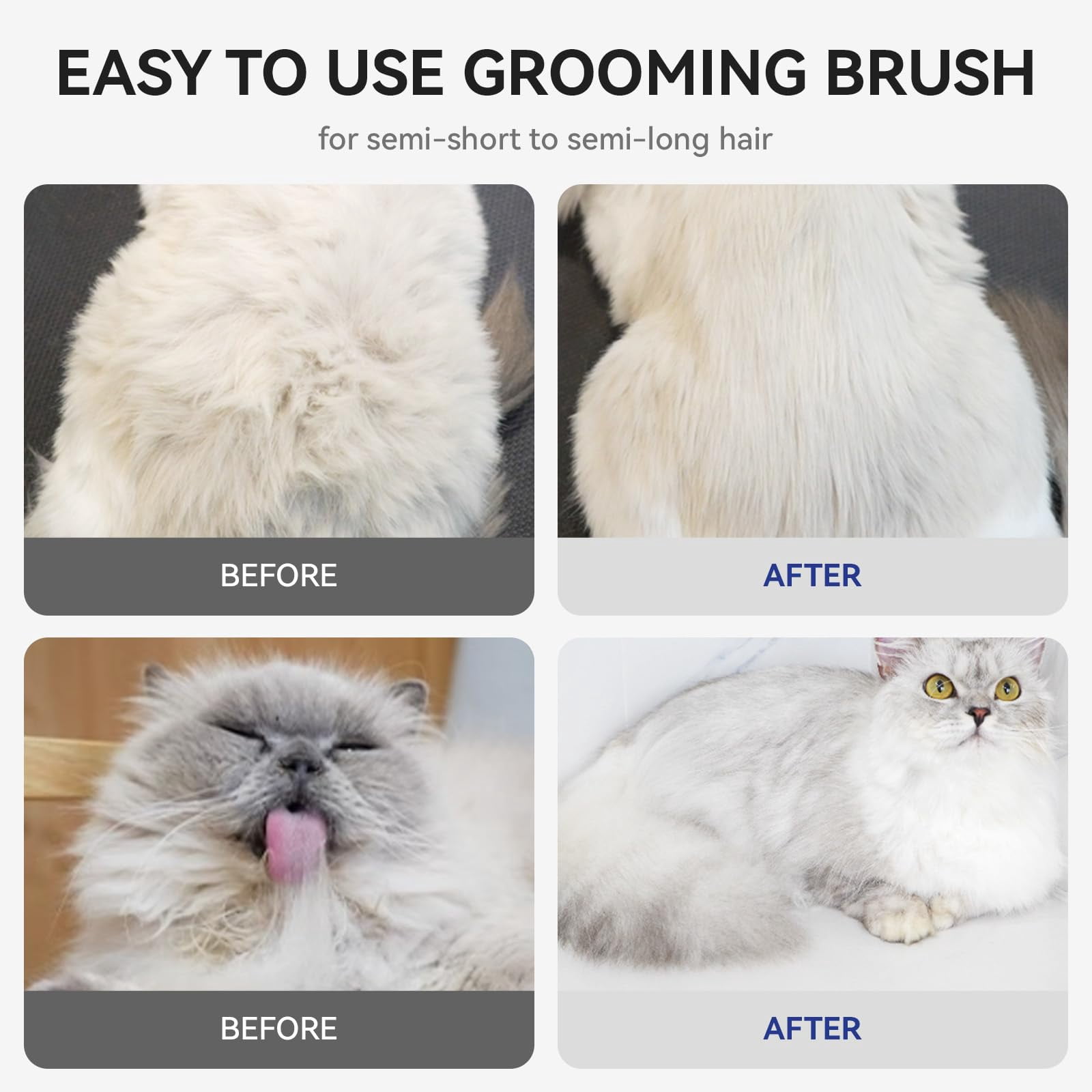 Cat Brush for Shedding, Cat Brushes for Indoor Cats, Cat Brush for Long or Short Haired Cats, Cat Grooming Brush Cat Comb for Kitten Rabbit Massage Removes Loose Fur