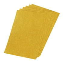 Glitter EVA Foam Sheets Soft Paper Self-Adhesive 11.8 x 7.8 Inch Gold Tone 6 Pcs