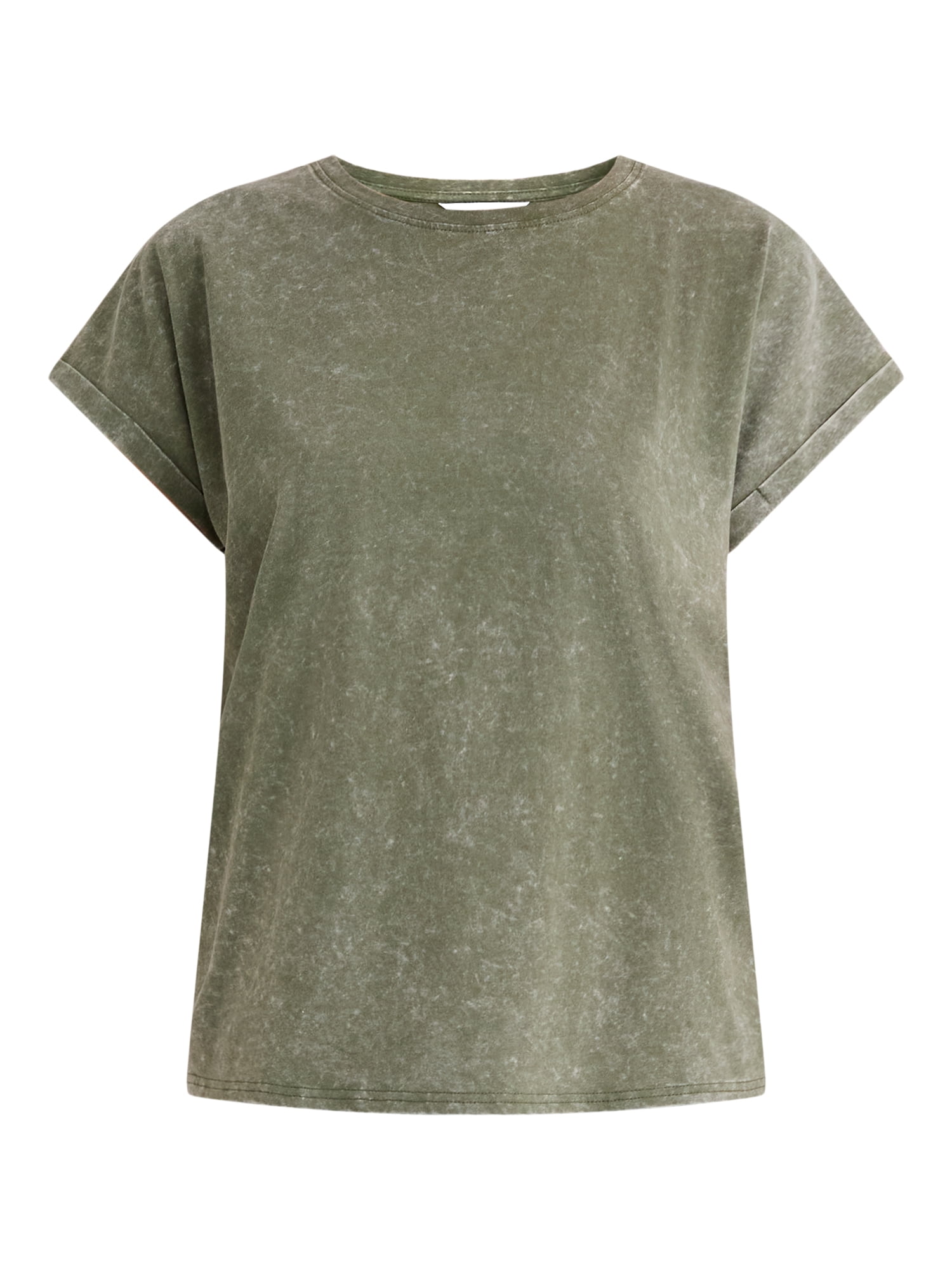 Time and Tru Women's Rolled Cuff Dolman Tee, XS-XXXL