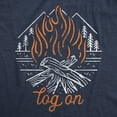 thumbnail image 2 of Mens Log On T Shirt Funny Camping Campfire Bonfire Woods Nature Graphic Novelty Tee Graphic Tees, 2 of 7
