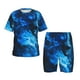thumbnail image 1 of Balery Wolf Conjunto de Pijama Infantil de Manga Corta con Estampado – Ropa de Dormir de Algodón Suave-Medium, 1 of 5