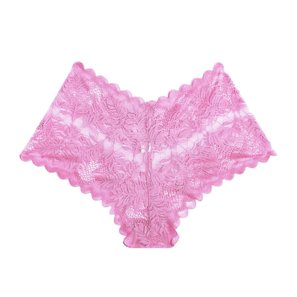 Braguitas sexy de encaje para mujer: braguitas elásticas de cintura media con encaje en contraste, nailon/spandex, lavado a mano, disponibles en tallas S-XL.