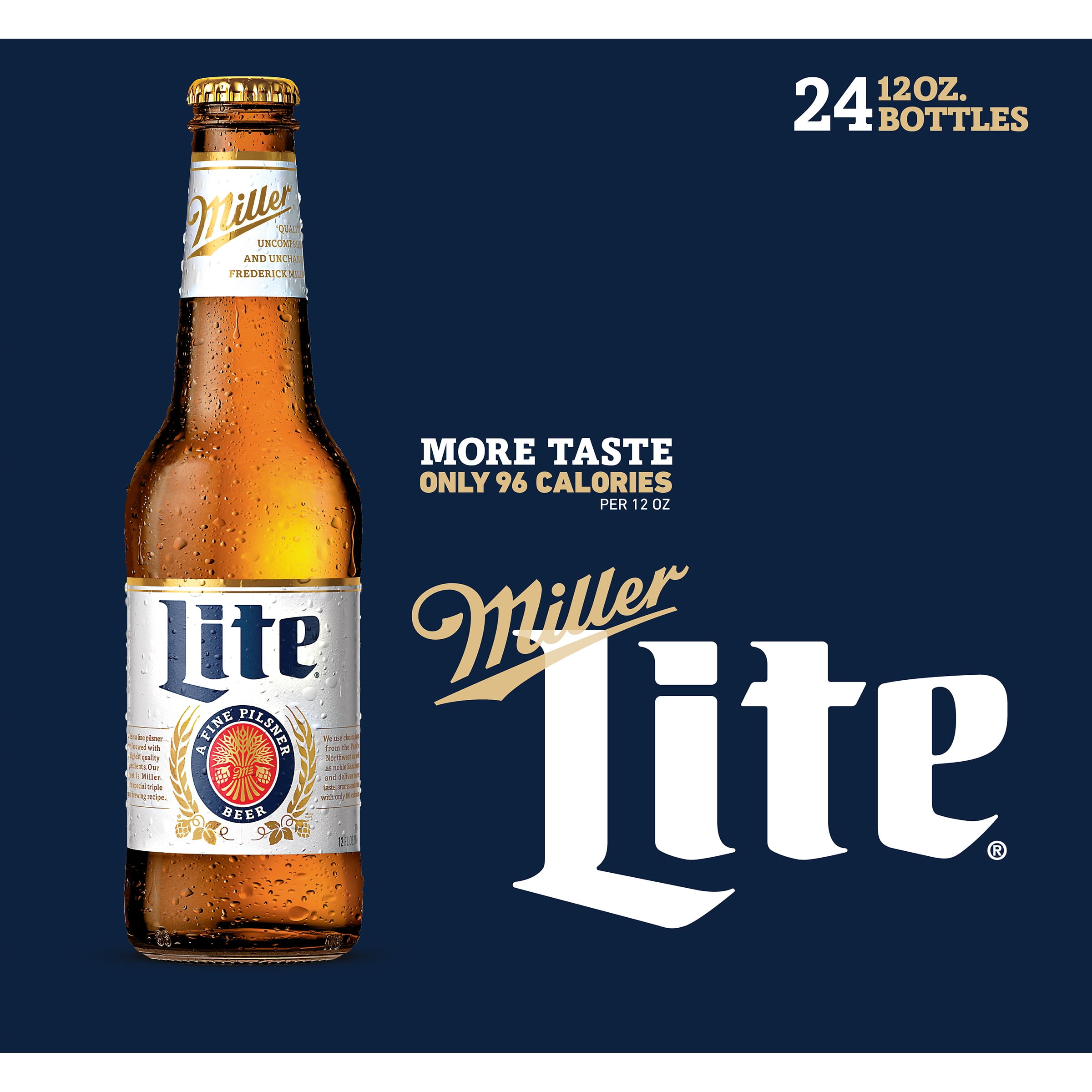 Miller Lite Lager Beer, 24 Pack, 12 Fl Oz Glass Miller Lite Lager Beer, 24 Pack, 12 Fl Oz Glass