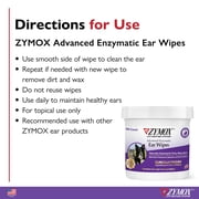 Zymox Advanced Enzymatic Ear Wipes for Cats Dogs