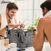 Spencer Waterproof Hanging Travel Cosmetics Toiletry Bag Mildew proof Makeup Organizer Wash Bag Dop Kit for Women and Men for Vacation, Outdoor, Bathroom Organizer Blue