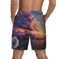 thumbnail image 2 of Lsque Mens Swim Trunks Dreamy Dandelion Sunset Pattern - Bathing Suit Compression Liner - Beach Swim Shorts Swimwear - (S-3XL) - Stretch Quick Dry -XX-Large, 2 of 9