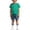 Green, variant on Cethrio Boys Cotton Outfit Sets, 3 Piece Short Sleeve Summer School Kids Clothing sets White Size 8