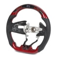 thumbnail image 3 of Reemplazo del volante de luces de cambio de pantalla LED de fibra de carbono roja para Civic FC Type R FK8 2016-2021 US, 3 of 14