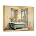 thumbnail image 2 of Designart "Vintage Tile Bathroom I" Bath & Laundry Floater Framed Wall Decor, 2 of 7
