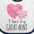 thumbnail image 4 of Inktastic I Love My Great Aunt Two Hugging Hearts Boys or Girls Baby Bib, 4 of 4