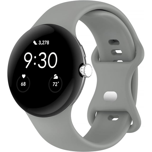 KOMI Band Compatible with Google Pixel Watch 3 41mm/Pixel Watch 2/1, Soft Silicone Sport Watch Bands Replacement Watch Strap Bracelet for Google Pixel Watch Smartwatch Accessories