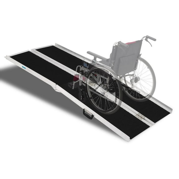 Zimtown Extra Wide Aluminum Foldable Wheelchair Loading Ramp 6ft