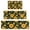 Black Green Stem, variant on White Small Sunflower Pattern Kitchen Rugs Sets Of 3,Kitchen Runner Rugs Non Skid Washable,Decorative Kitchen Floor Mats for Kitchen,Sink,Laundry,17"x30" 17"x47" 17"x59"
