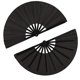 thumbnail image 3 of 12 Piezas Gran Ventilador Plegable Tela de Nylon Ventilador Plegable de Mano Tai Fan Decoración Negro, 3 of 5